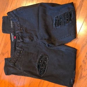 Jennifer Lopez black skinny jeans size 6